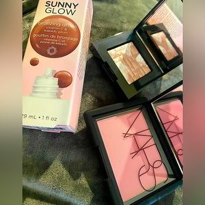 ALL 3 Brand New Nars Blush, Bobbi Brown mini highlight and Pacifica Glow Drops